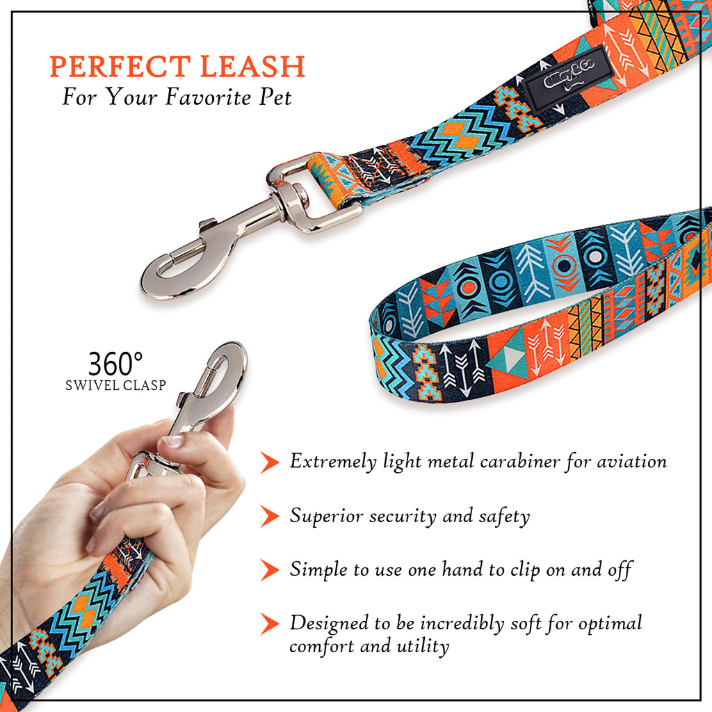 Gilley&Co Dog Collar and Leash Set - 8 Designs, 4 Sizes with Stainless Steel Buckle (Nautical)