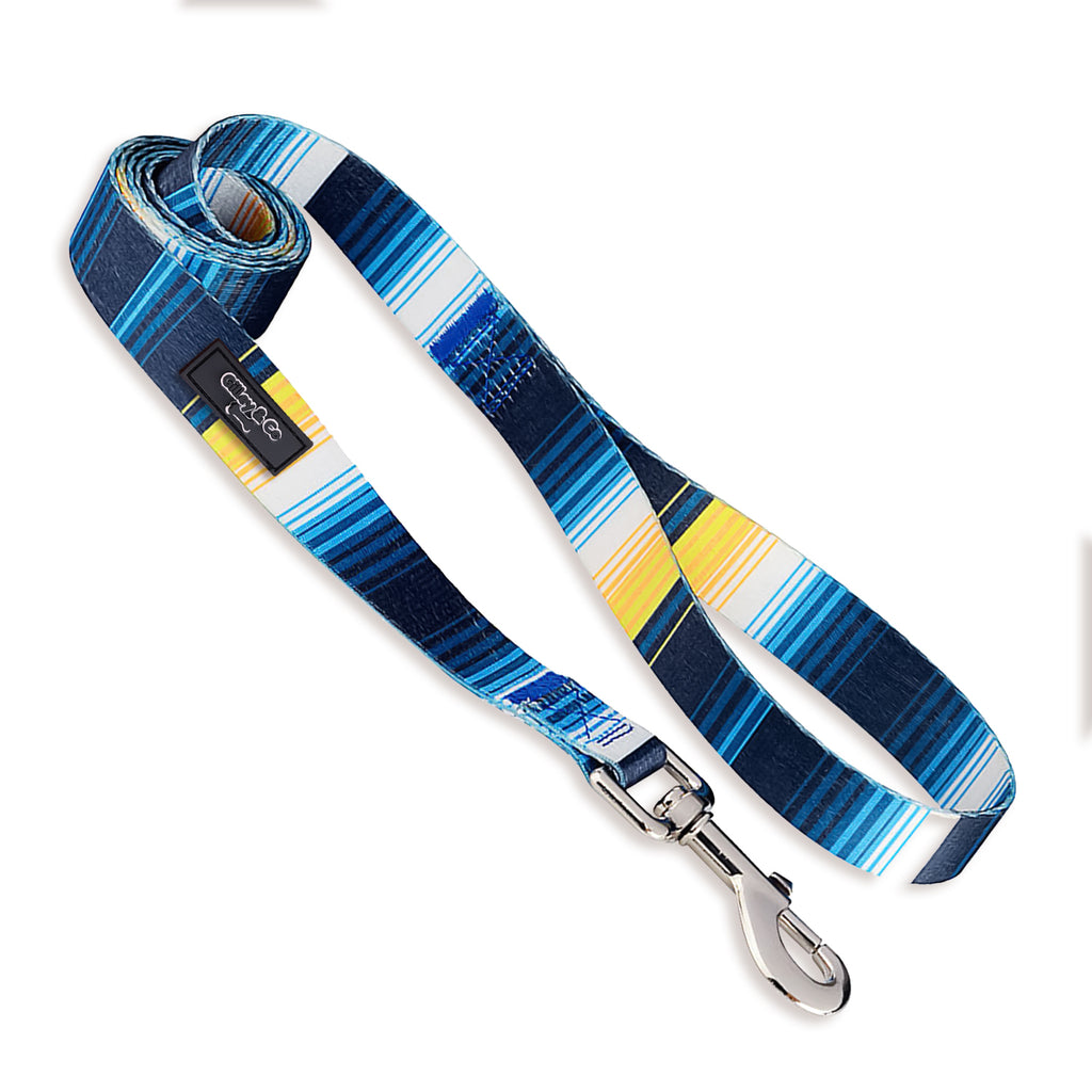 Gilley&Co Dog Collar and Leash Set - 8 Designs, 4 Sizes with Stainless Steel Buckle (Nautical)